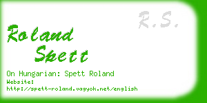 roland spett business card
